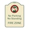 Signmission Designer Series-No Parking Or Standing Fire Zone With Graphic, 24" x 18", TG-1824-9958 A-DES-TG-1824-9958 - alternate 1